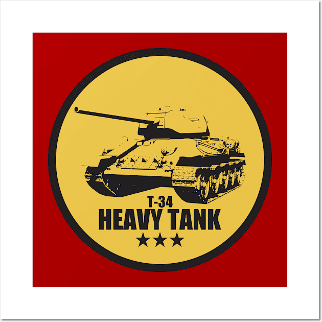 T-34 Tank Wall Art by Firemission45